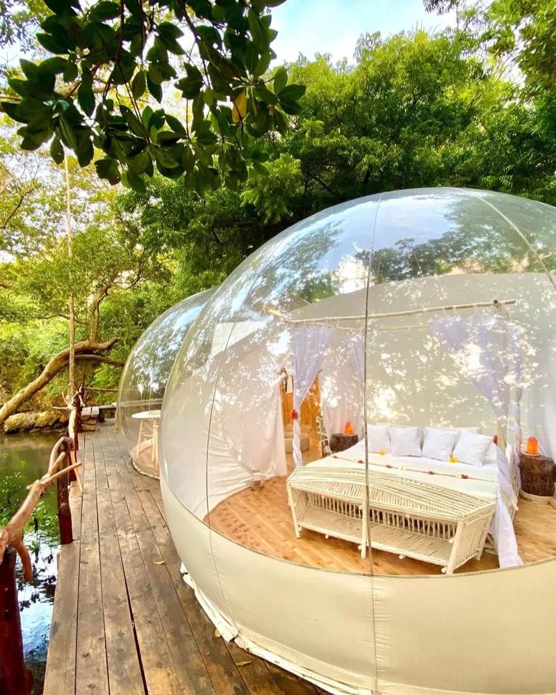 Outdoor hot shower